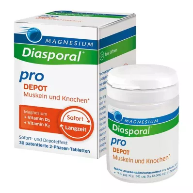 Magnesium Diasporal pro D3 + K2 Depot Muscle + Bone tabletės, 30 vnt Magnesium Diasporal pro D3 + K2 Depot Muscle + Bone tabletės, 30 vnt