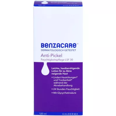 BENZACARE Drėkinamasis kremas nuo spuogų SPF 30, 120 ml