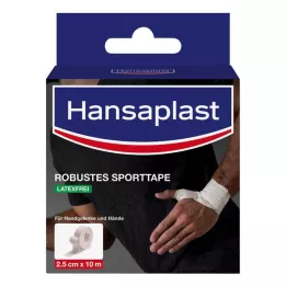 HANSAPLAST Tvirta sportinė juosta 2,5 cmx10 m balta, 1 vnt