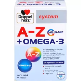 DOPPELHERZ A-Z+Omega-3 viskas viename sistemos kapsulės, 60 vnt