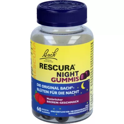 BACHBLÜTEN Original Rescura Night Gummies Berry, 60 vnt