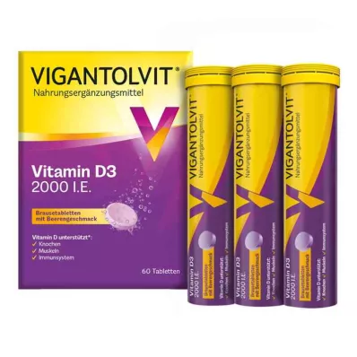 Vigantolvit 2000 i.E. Vitamino D3 šnypščiosios tabletės (60 vnt.) Vigantolvit 2000 i.E. Vitamino D3 šnypščiosios tabletės (60 vnt.)