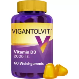 VIGANTOLVIT 2000 I.U. vitamino D3 minkštos gumytės, 60 vnt