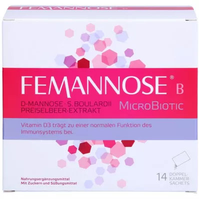 FEMANNOSE B Mikrobiotinės granulės, 14 vnt