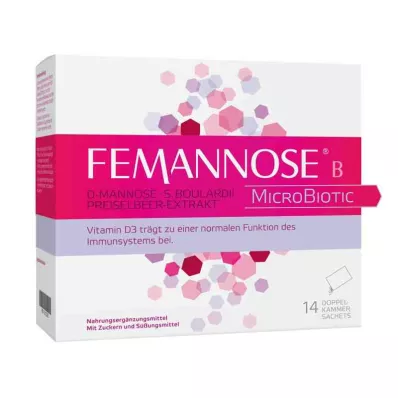 FEMANNOSE B Mikrobiotinės granulės, 14 vnt