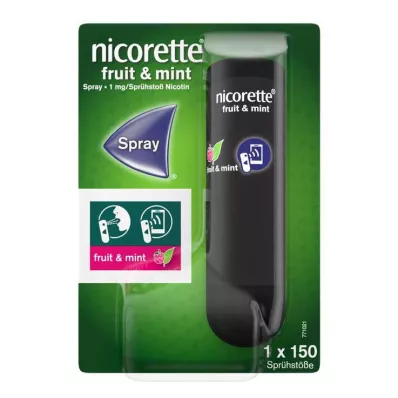 Nicorette Fruit & Mint Spray 1 mg / purškimas Nfc, 1 vnt Nicorette Fruit & Mint Spray 1 mg / purškimas Nfc, 1 vnt