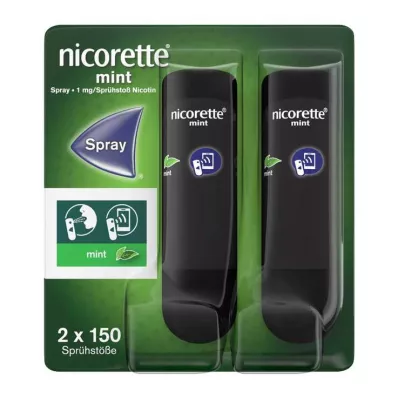 nicorette Mint Spray su 1 mg nikotino vienam purškimui, 2 vnt