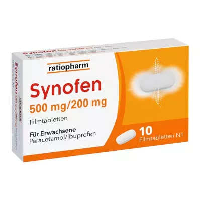Synofen - su ibuprofenu ir paracetamoliu, 10 vnt