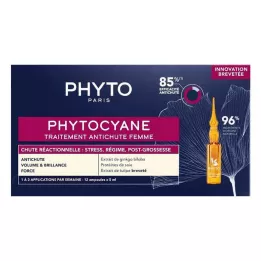 PHYTOCYANE Reakcinis vaistas nuo plaukų slinkimo moterims, 12X5 ml