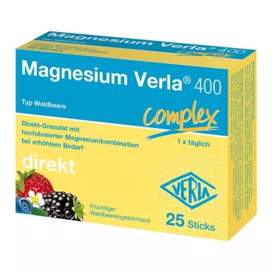 Magnesium Verla 400 Wild Berry Direct Granules, 25 vnt Magnesium Verla 400 Wild Berry Direct Granules, 25 vnt