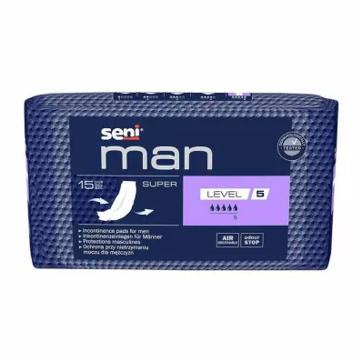 Seni® Man šlapimo nelaikymo įklotas super level 5, 15 vnt