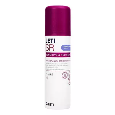 Leti SR veido purškiklis nuo paraudimo, aktyvus, 75 ml Leti SR veido purškiklis nuo paraudimo, aktyvus, 75 ml