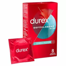 DUREX Sensitive Slim prezervatyvai, 8 vnt