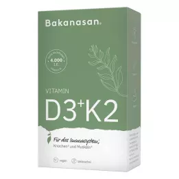 BAKANASAN Vitaminas D3+K2 kapsulės, 60 kapsulių