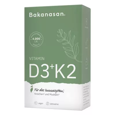 Bakanasan Vitaminas D3 + K2 kapsulės, 60 vnt Bakanasan Vitaminas D3 + K2 kapsulės, 60 vnt