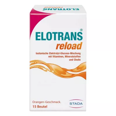 Elotrans reload elektrolitų milteliai su vitaminais, 15X7,57 g Elotrans reload elektrolitų milteliai su vitaminais, 15X7,57 g