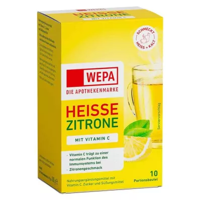 WEPA karštos citrinos + vitamino C milteliai, 10X10 g