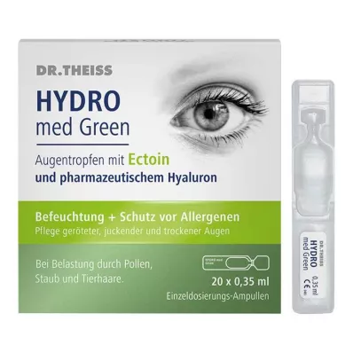 Dr.Theiss Hydro med Green akių lašų vienos dozės ampulės, 20x0,35 ml