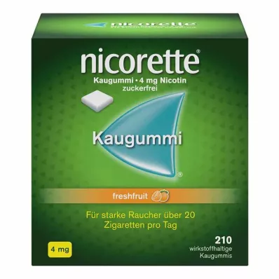 nicorette® kramtomoji guma švieži vaisiai, 4 mg nikotino, 210 vnt nicorette® kramtomoji guma švieži vaisiai, 4 mg nikotino, 210 vnt