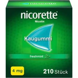 NICORETTE Kramtomoji guma 4 mg šviežių mėtų, 210 vnt