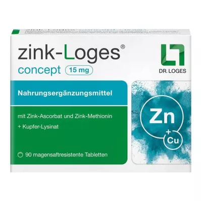 Zinc-Loges concept 15 mg enteriškai atsparios tabletės, 90 vnt