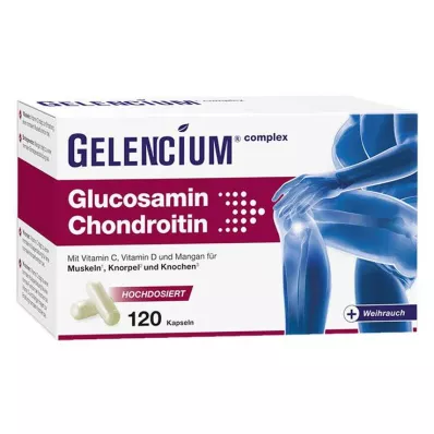 Gelencium Glucosamine Chondroitin didelė dozė su vitamino C kapsulėmis, 120 vnt Gelencium Glucosamine Chondroitin didelė dozė su vitamino C kapsulėmis, 120 vnt