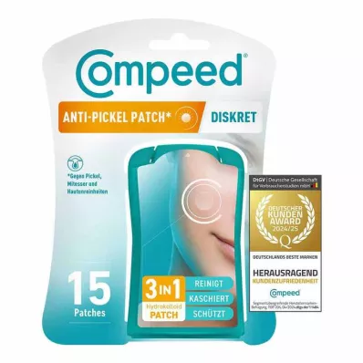 Compeed pleistras nuo spuogų diskretiškas, 15 vnt Compeed pleistras nuo spuogų diskretiškas, 15 vnt